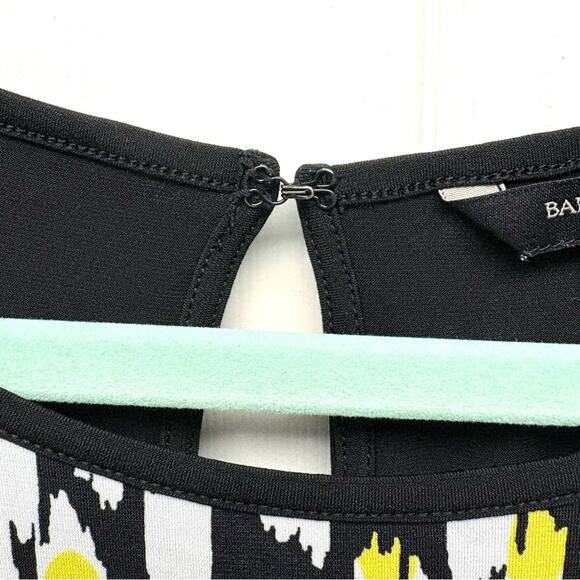 Banana Republic Dress, Black, Yellow, White, and Green Patterned Shift, Size XS - Picture 3 of 7